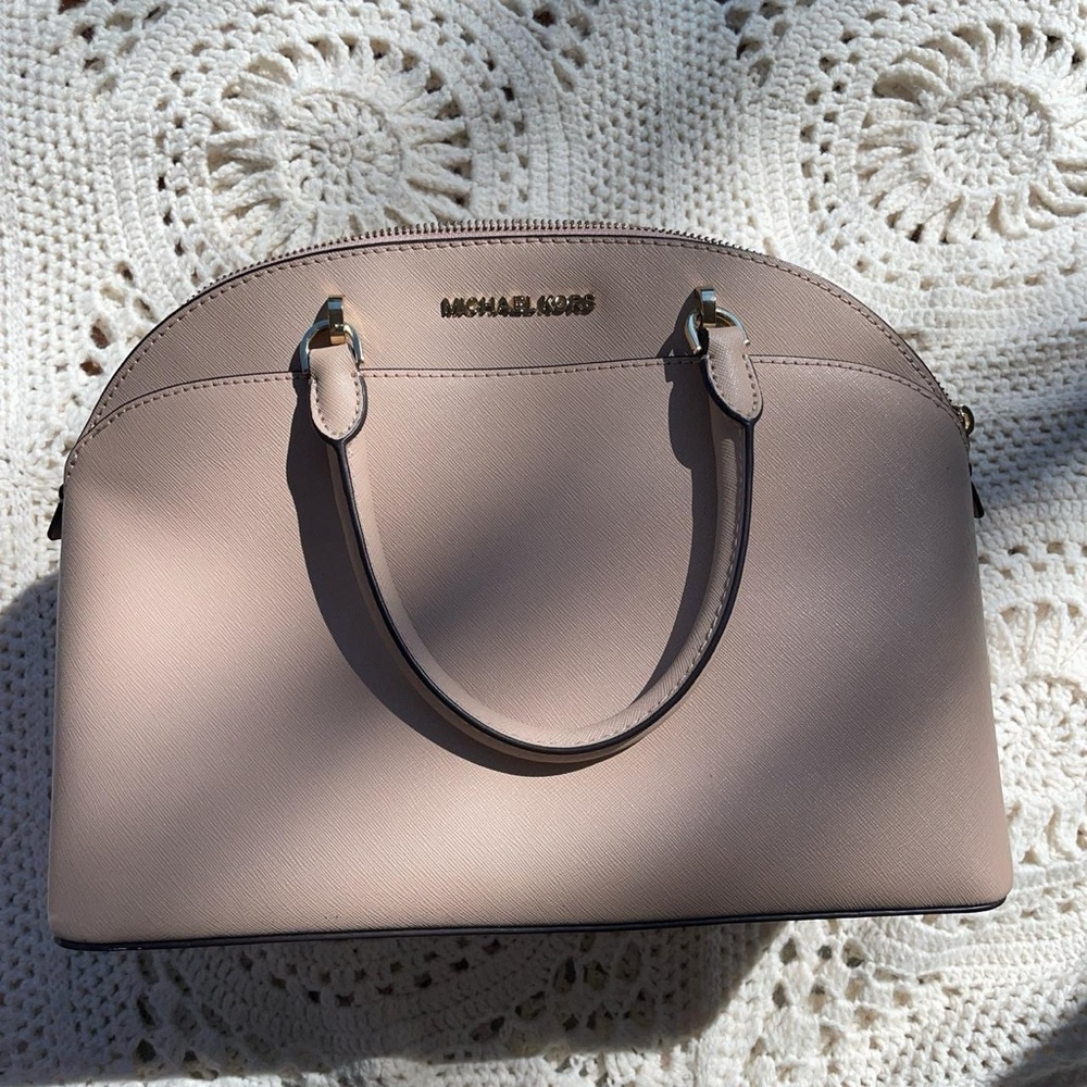 Michael Kors Pink/Cream Dome Bag
